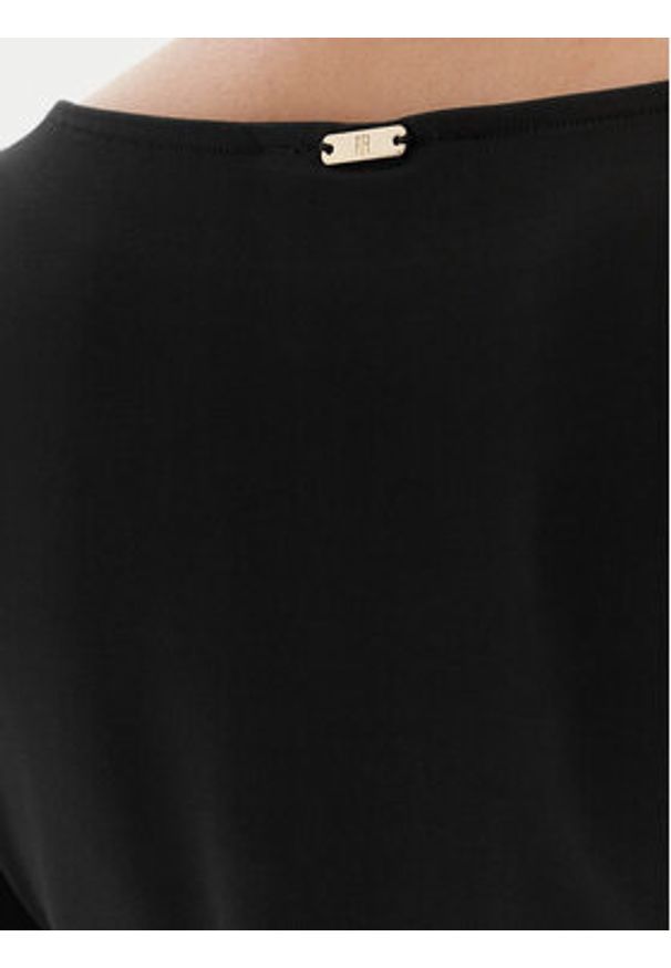 Fracomina Sukienka dzianinowa FS25WD2003W411F9 Czarny Slim Fit. Kolor: czarny. Materiał: syntetyk