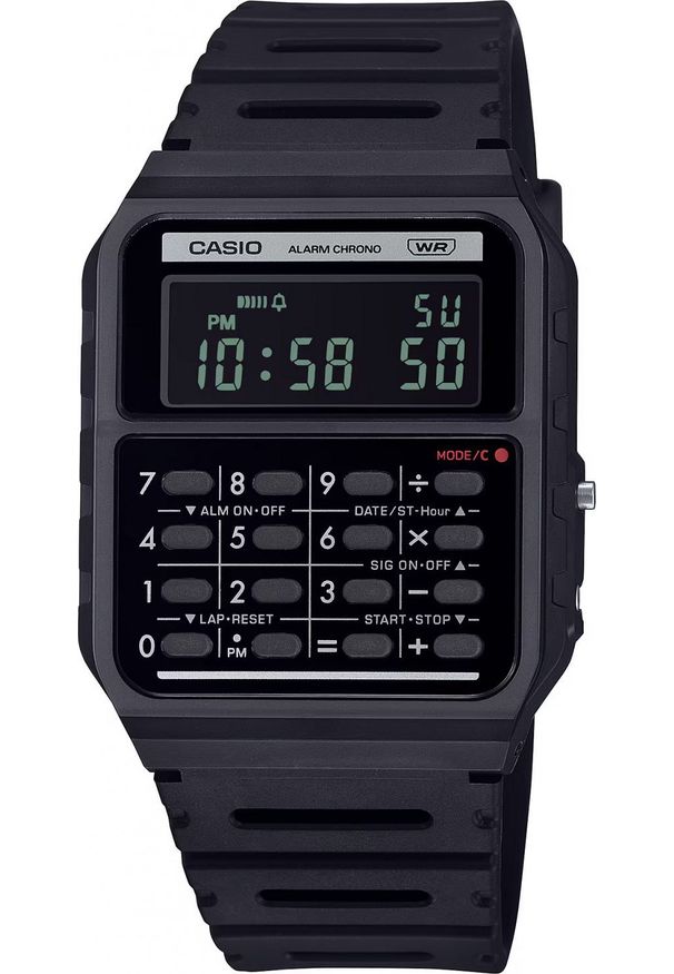 Zegarek Casio Zegarek męski Casio CA-53WB-1BEF czarny. Kolor: czarny