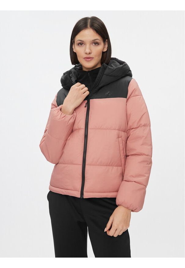 4f - 4F Kurtka puchowa 4FAW23TDJAF230 Koralowy Regular Fit. Kolor: pomarańczowy. Materiał: syntetyk, puch