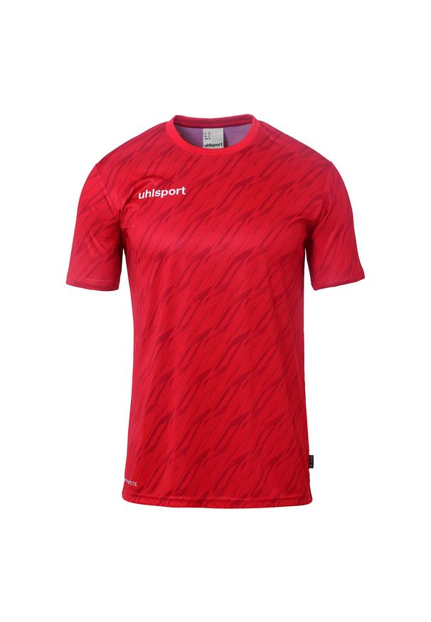 UHLSPORT - Koszulka dla dzieci Uhlsport Progressive 28. Kolor: czerwony, czarny, biały, wielokolorowy. Materiał: tkanina. Wzór: nadruk. Sport: piłka nożna