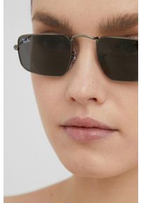 Ray-Ban Okulary przeciwsłoneczne kolor szary. Kształt: prostokątne. Kolor: szary #8