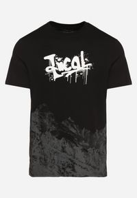 Born2be - Czarna Koszulka z Bawełny z Nadrukiem w Streetwearowym Stylu Meponia. Okazja: na co dzień. Kolor: czarny. Materiał: bawełna. Wzór: nadruk. Styl: klasyczny, casual #7
