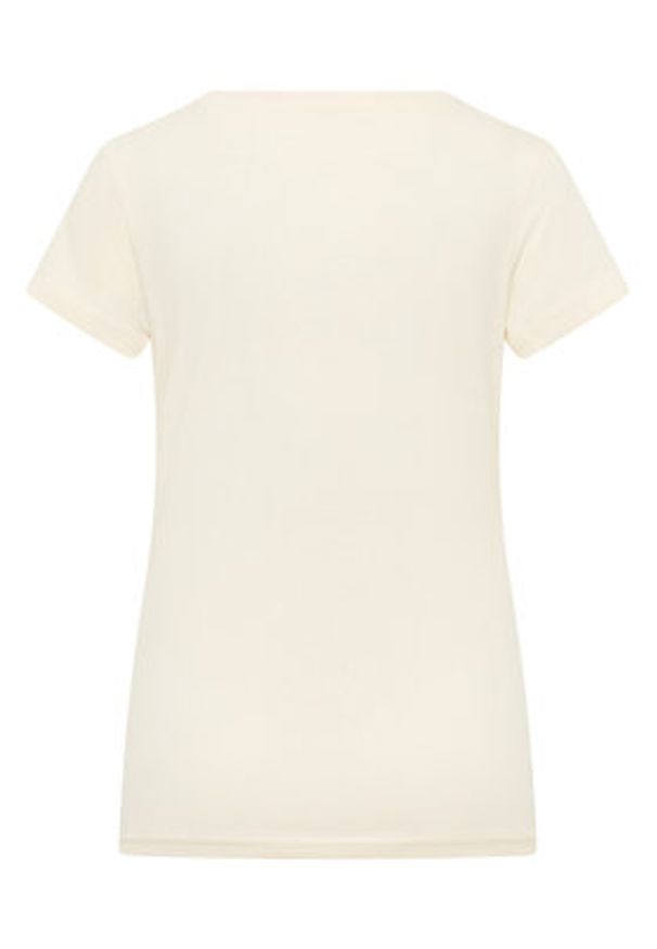 Mustang T-Shirt Loa 1016509 Écru Slim Fit. Materiał: bawełna