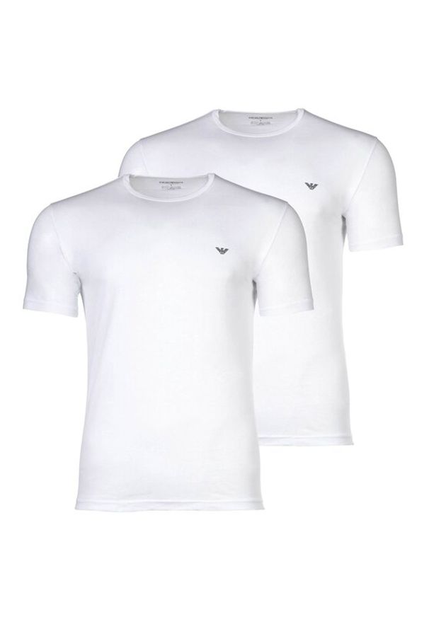Emporio Armani T-Shirt 30560 Biały Comfort Fit. Kolor: biały. Materiał: bawełna