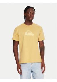 Quiksilver T-Shirt Ev Comp Logo EQYZT08182 Żółty Regular Fit. Kolor: żółty. Materiał: bawełna