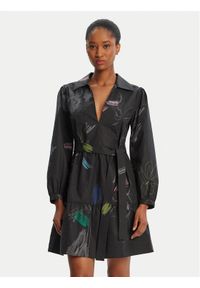 Desigual Sukienka codzienna Pisos 25WWVW06 Czarny Regular Fit. Okazja: na co dzień. Kolor: czarny. Materiał: bawełna. Typ sukienki: proste. Styl: casual