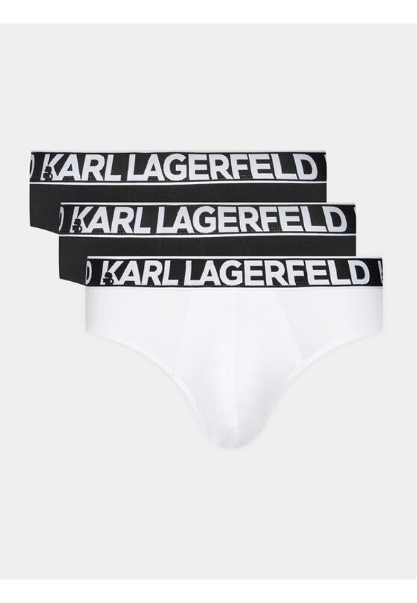 Karl Lagerfeld - KARL LAGERFELD Komplet 3 par slipów Full Elastic Brief Set (3X) 235M2114 Czarny. Kolor: czarny. Materiał: bawełna