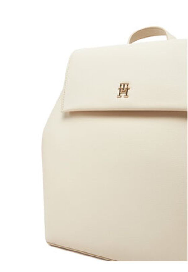 TOMMY HILFIGER - Tommy Hilfiger Plecak Th Legacy Backpack AW0AW17407 Beżowy. Kolor: beżowy. Materiał: skóra