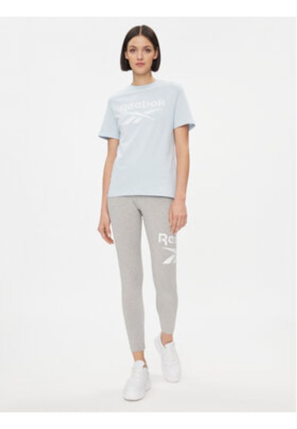 Reebok Legginsy Identity Logo Leggings HT6195 Szary. Kolor: szary. Materiał: bawełna