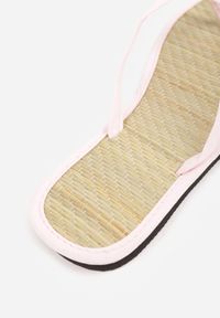 Born2be - Różowe Japonki z Kontrastowymi Lamówkami na Plecionej Wkładce Demiphae. Okazja: na co dzień. Kolor: różowy. Sezon: lato. Styl: wakacyjny, elegancki, casual, klasyczny #6