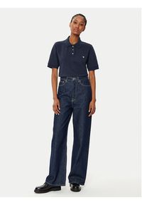 Weekend Max Mara Polo Scena 2515951011 Granatowy Regular Fit. Typ kołnierza: polo. Kolor: niebieski. Materiał: wiskoza, bawełna #2