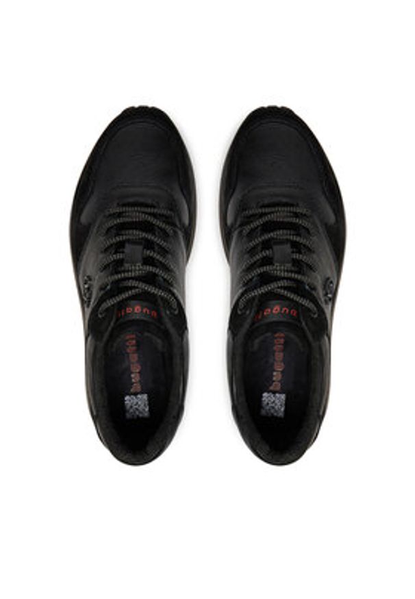 Bugatti Sneakersy BUGATTI-331APA021410 1010 BLACK / BLACK Czarny. Kolor: czarny. Materiał: skóra