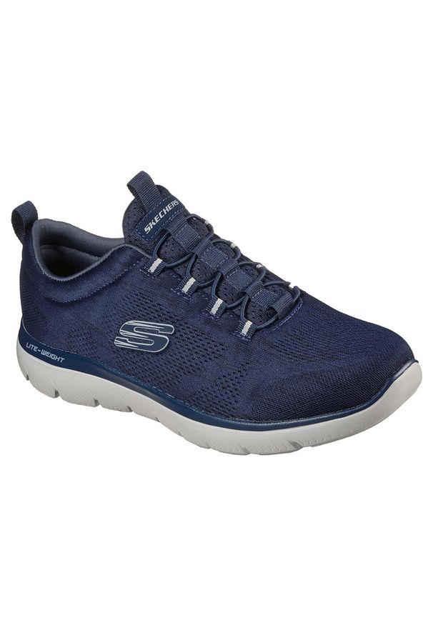 skechers - Buty SKECHERS SUMMITS - LOUVIN Niebieski. Kolor: niebieski. Materiał: guma
