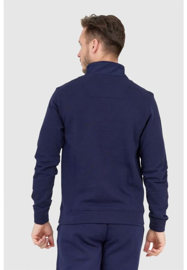 Aeronautica Militare - AERONAUTICA MILITARE Granatowa bluza męska na zatrzaski. Kolor: niebieski
