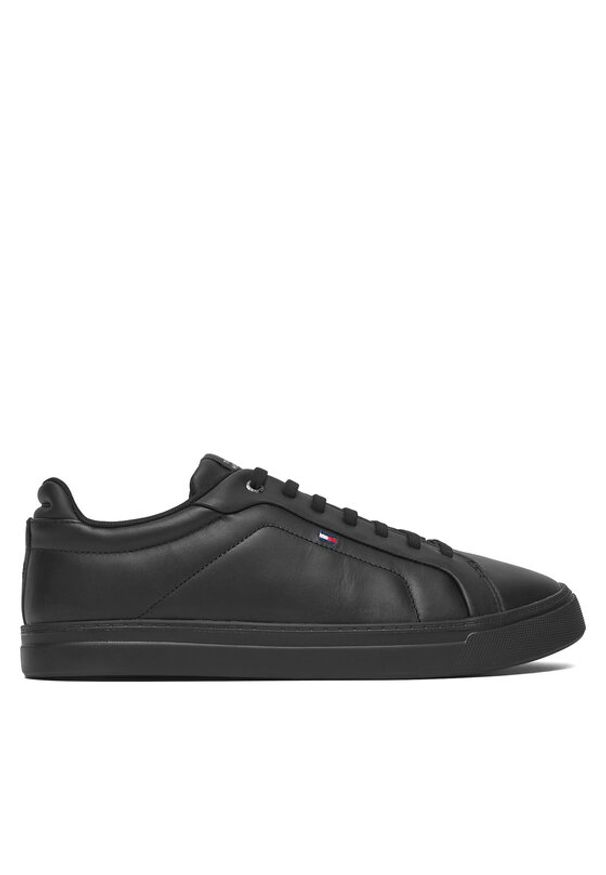 TOMMY HILFIGER - Tommy Hilfiger Sneakersy Icon Court Light Ess FM0FM05678 Czarny. Kolor: czarny. Materiał: skóra