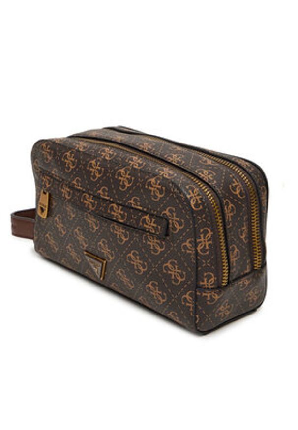 Guess Kosmetyczka PMMILO P5461 Brązowy. Kolor: brązowy. Materiał: skóra