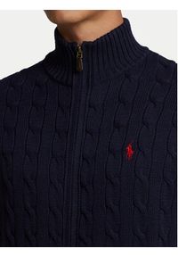 Polo Ralph Lauren Sweter 710899975001 Granatowy Regular Fit. Typ kołnierza: polo. Kolor: niebieski. Materiał: bawełna