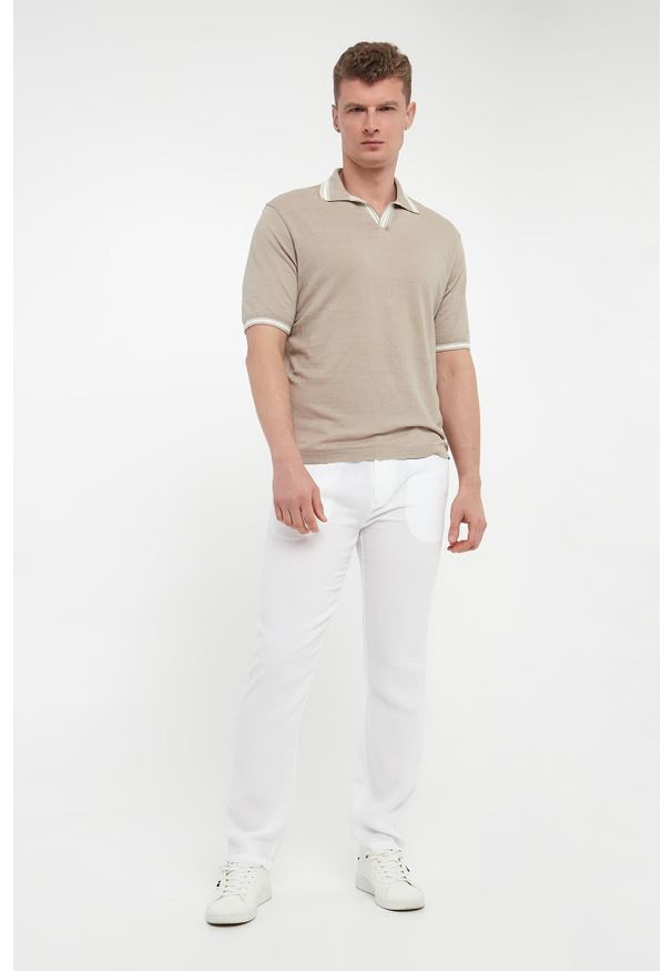 PAUL & SHARK - Polo męskie lniane PAUL&SHARK. Typ kołnierza: polo. Materiał: len