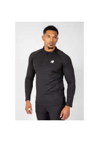 GORILLA WEAR - Koszulka fitness męska Gorilla Wear Hamilton Hybrid Longsleeve z długim rękawem. Kolor: czarny. Długość rękawa: długi rękaw. Długość: długie. Sport: fitness