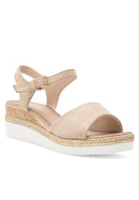 Clara Barson Espadryle WS2189-15 Złoty. Kolor: złoty. Materiał: materiał #7