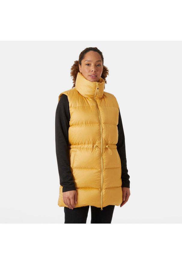 Damska kurtka bez rękawów Helly Hansen Essence. Kolor: beżowy, wielokolorowy, żółty. Materiał: puch. Długość rękawa: bez rękawów