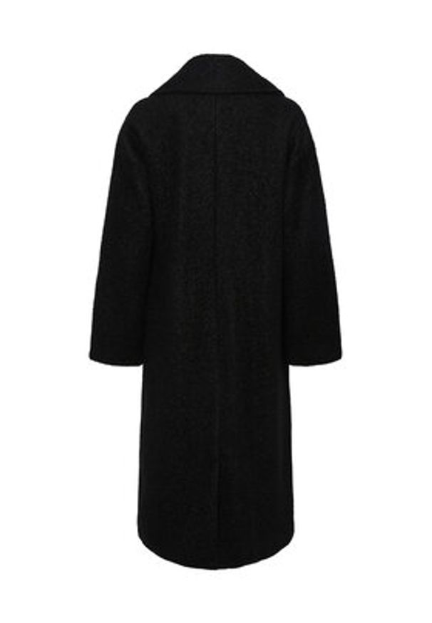 YAS Płaszcz wełniany 26030712 Czarny Loose Fit. Kolor: czarny. Materiał: syntetyk