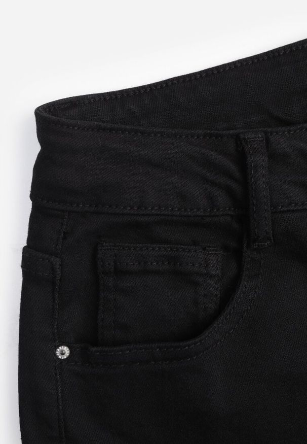 Renee - Czarne Jeansy Mom Fit High Waist Kasena. Okazja: na co dzień. Stan: podwyższony. Kolor: czarny. Styl: casual, klasyczny