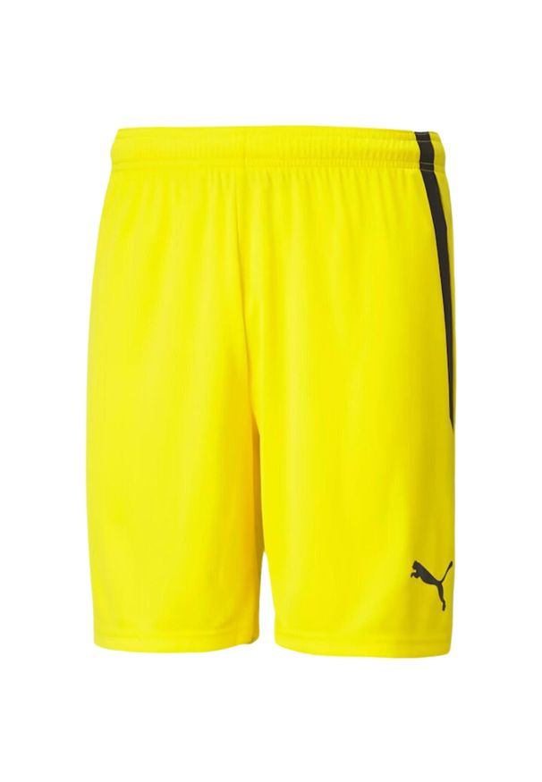 Puma - Męskie Spodenki Team Liga. Kolor: żółty. Sport: piłka nożna