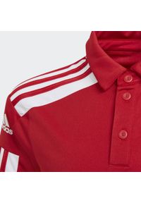 Koszulka polo piłkarska dla dzieci Adidas Squadra 21. Typ kołnierza: polo. Kolor: biały, czerwony, wielokolorowy