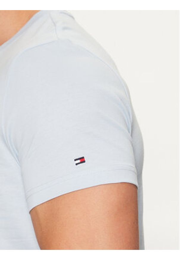 TOMMY HILFIGER - Tommy Hilfiger T-Shirt Tommy Logo MW0MW11797 Błękitny Regular Fit. Kolor: niebieski. Materiał: bawełna
