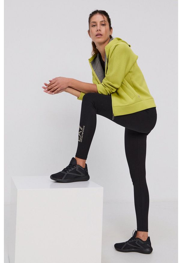 Deha - Bluza. Kolor: zielony. Materiał: dzianina
