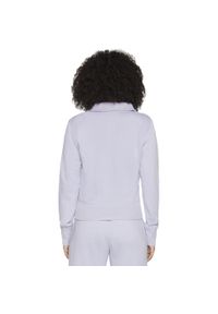 skechers - Bluza dresowa sportowa damska The Hoodless Hoodie Diamond Jacket. Kolor: fioletowy. Materiał: bawełna, poliester