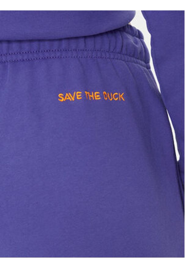 Save The Duck Spodnie dresowe DF1192W CLEE20 Fioletowy Regular Fit. Kolor: fioletowy. Materiał: bawełna
