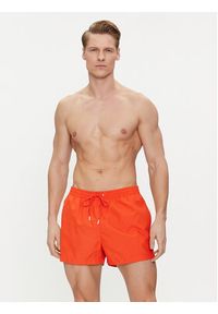 Calvin Klein Swimwear Szorty kąpielowe KM0KM00956 Pomarańczowy Regular Fit. Kolor: pomarańczowy. Materiał: syntetyk #3