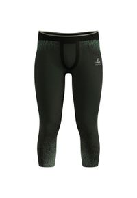 Spodnie Odlo BL BOTTOM 3/4 PERFORMANCE WARM BLACKCOMB. Kolor: zielony. Sezon: lato. Sport: turystyka piesza #1