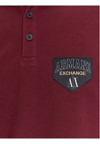 Armani Exchange Polo 6RZFJF ZJYCZ 14AU Bordowy Regular Fit. Typ kołnierza: polo. Kolor: czerwony. Materiał: bawełna #4