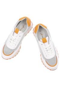 Białe Sneakersy Cambell Sportowe Obuwie Damskie. Okazja: na co dzień, na spacer. Kolor: biały. Materiał: materiał. Sport: turystyka piesza, bieganie #3