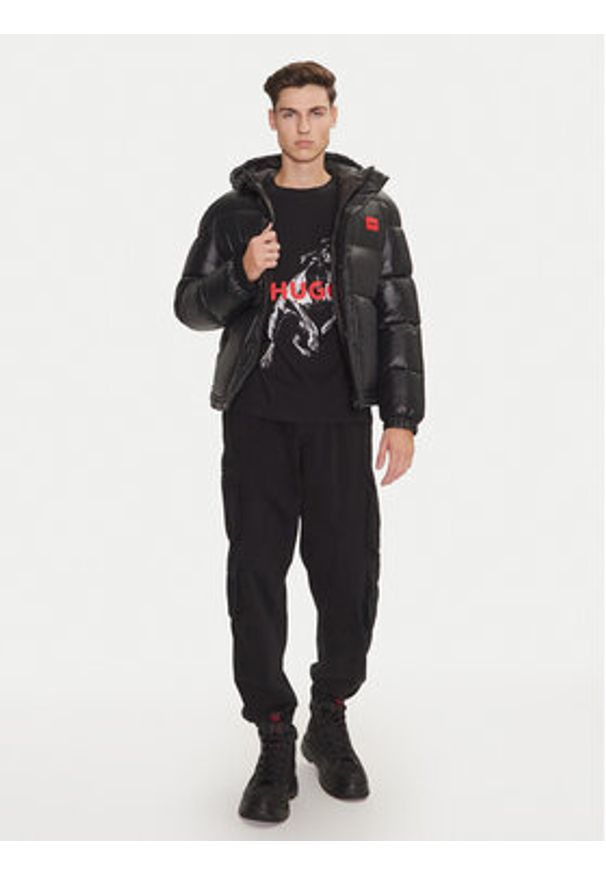 Hugo - HUGO Kurtka zimowa Baro2441 50525210 Czarny Slim Fit. Kolor: czarny. Materiał: syntetyk. Sezon: zima