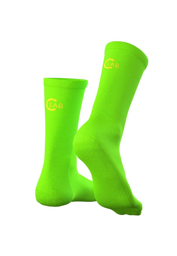 C-LAB - Sportowe skarpety do kolarstwa - neon zielony. Kolor: zielony. Sport: kolarstwo