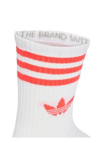 Adidas - adidas Zestaw 3 par wysokich skarpet unisex 3-Stripes JV7404 Kolorowy. Materiał: materiał, bawełna. Wzór: kolorowy #3