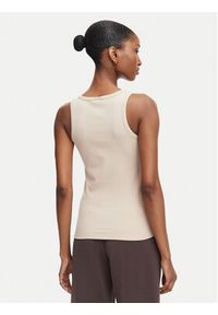 Guess Top V4YP06 K8RT2 Beżowy Slim Fit. Kolor: beżowy. Materiał: wiskoza #3