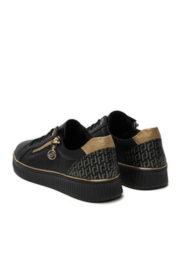 Remonte Sneakersy D2E00-03 Czarny. Kolor: czarny. Materiał: skóra