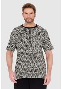 Balmain - BALMAIN Męski t-shirt w czarno-biały monogram, Rozmiar 2XL. Kolor: wielokolorowy #1