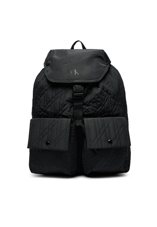 Calvin Klein Plecak Quilted Flap Bp45 K50K512165 Czarny. Kolor: czarny. Materiał: materiał