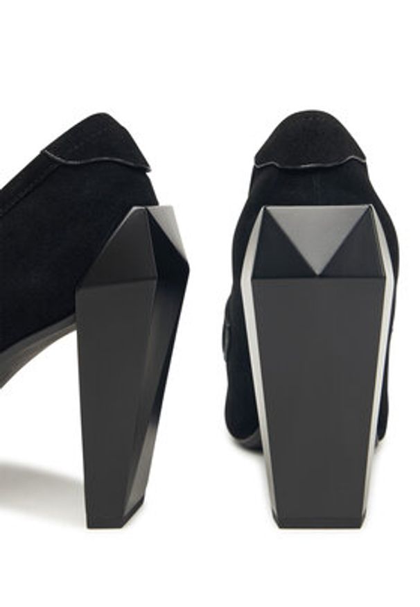 United Nude Półbuty Gem Loafer Hi 10955560195 Czarny. Kolor: czarny. Materiał: zamsz, skóra