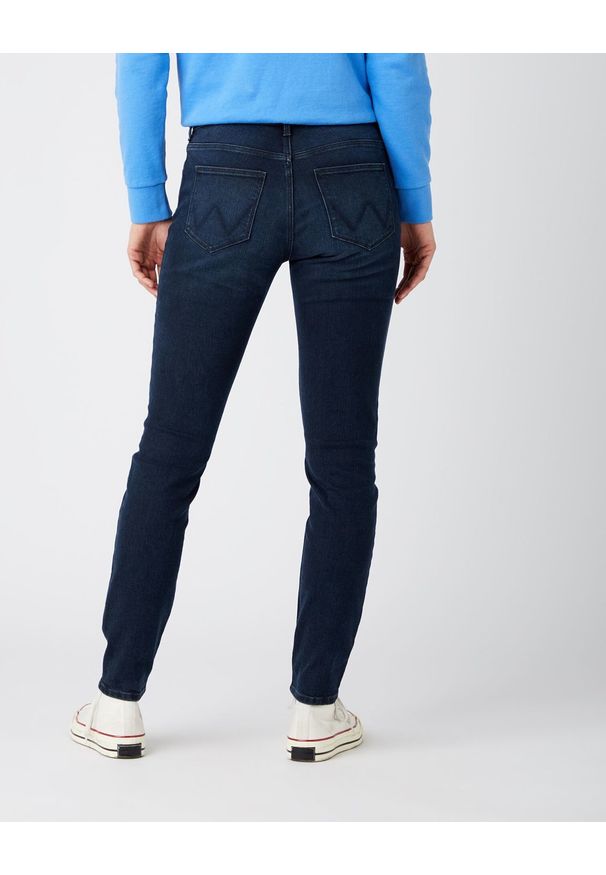 Wrangler - DAMSKIE SPODNIE JEANSOWE WRANGLER SKINNY NIGHTTIME BLACK W28KLT86R 112141286