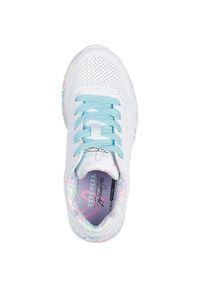 skechers - Adidasy Skechers Uno Lite - Lovely Luv, Dzieci. Kolor: biały. Materiał: materiał, syntetyk. Sport: turystyka piesza