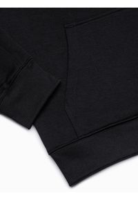 Ombre Clothing - Bluza męska z kapturem - czarna V5 B1078 - XL. Typ kołnierza: kaptur. Kolor: czarny. Materiał: bawełna, poliester #3