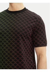 Karl Lagerfeld - KARL LAGERFELD T-Shirt 755403 552235 Czarny Regular Fit. Typ kołnierza: dekolt w karo. Kolor: czarny. Materiał: bawełna