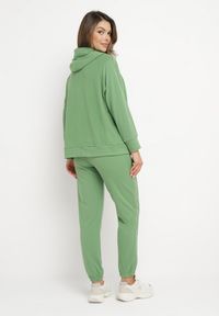 Born2be - Zielony 2-częściowy Komplet Dresowy z Bluzą i Spodniami Seraphica. Kolor: zielony. Materiał: dresówka #2